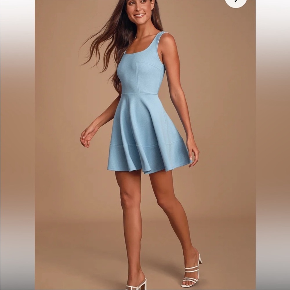Lulus Blue Skater Dress